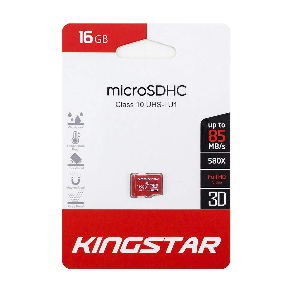 کارت حافظه کینگ استار خشاب دار مدلKingstar MicroSDHC Class 10 UHS-U1 R85 کارت حافظه کینگ استار خشاب دار مدلKingstar MicroSDHC Class 10 UHS-U1 R85