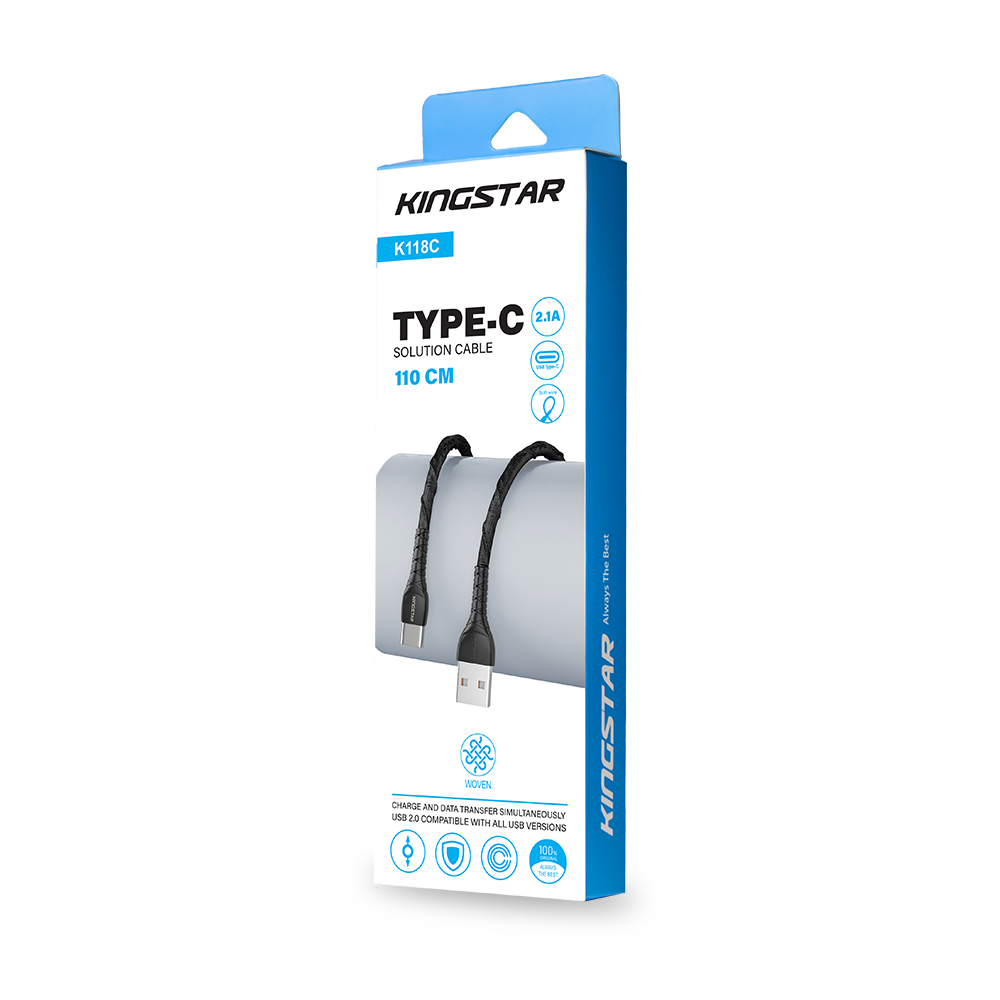 کابل تایپ سی کینگ استار مدل K118C کابل تایپ سی کینگ استار مدل K118C