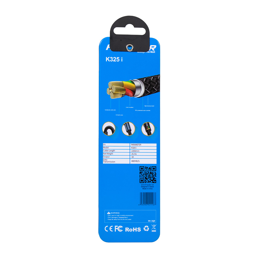 کابل لایتنینگ کینگ استار مدل K325i کابل لایتنینگ کینگ استار مدل K325i
