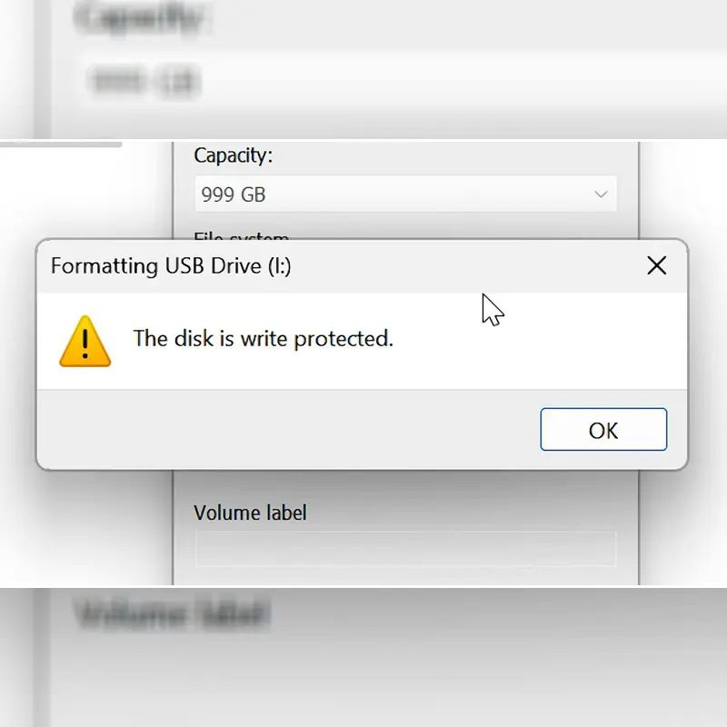 رفع خطای write protected فلش