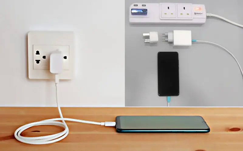 ماندن شارژر در پریز