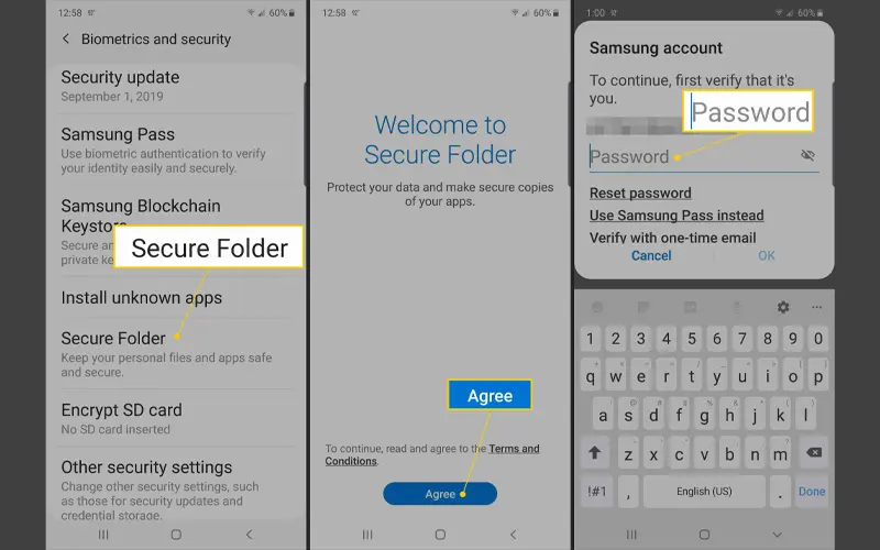 فضای دوم گوشی سامسونگ