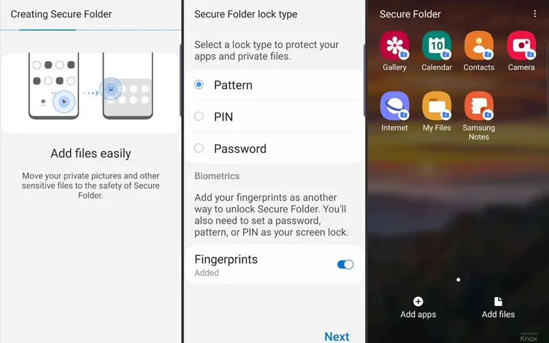 فضای دوم گوشی سامسونگ