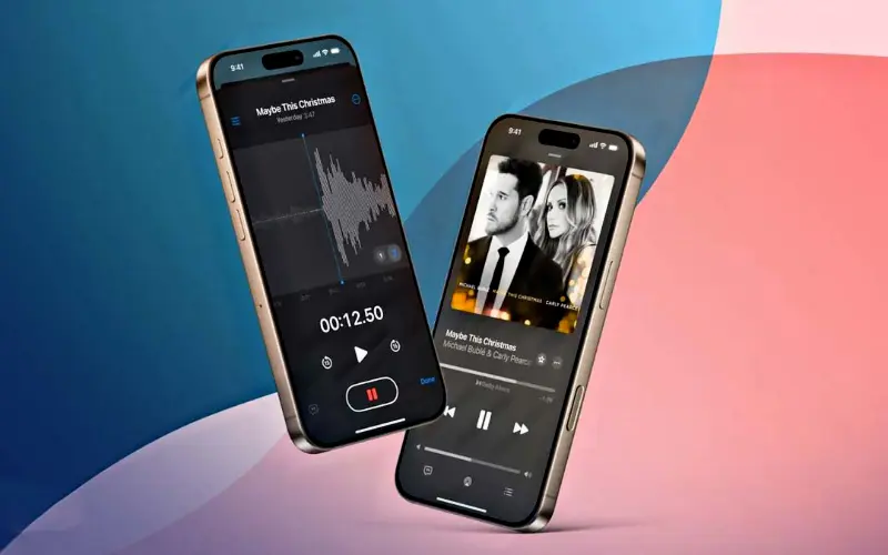 ضبط صدا با گوشی ایفون